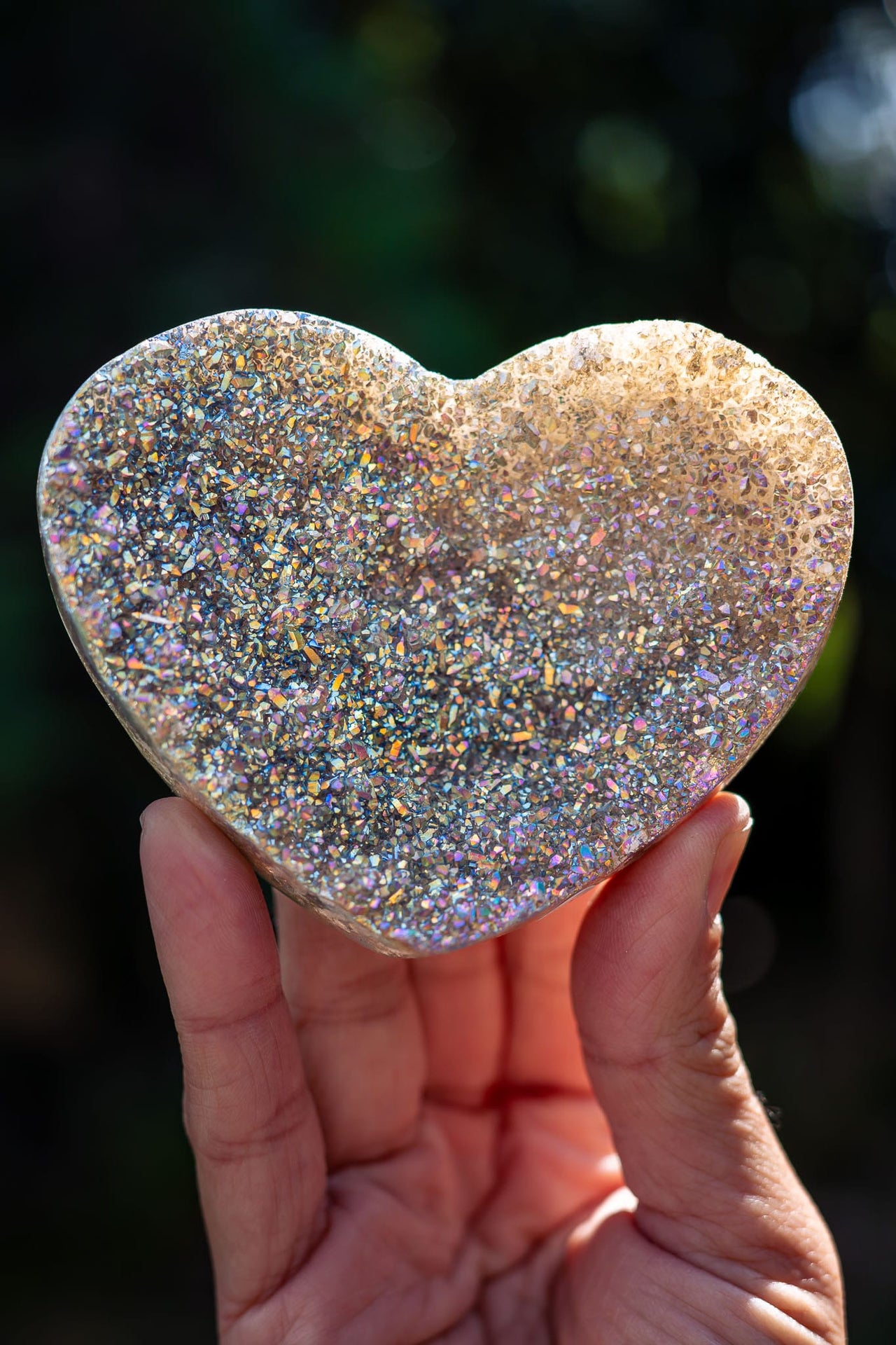 Aura Crystal Heart Cluster