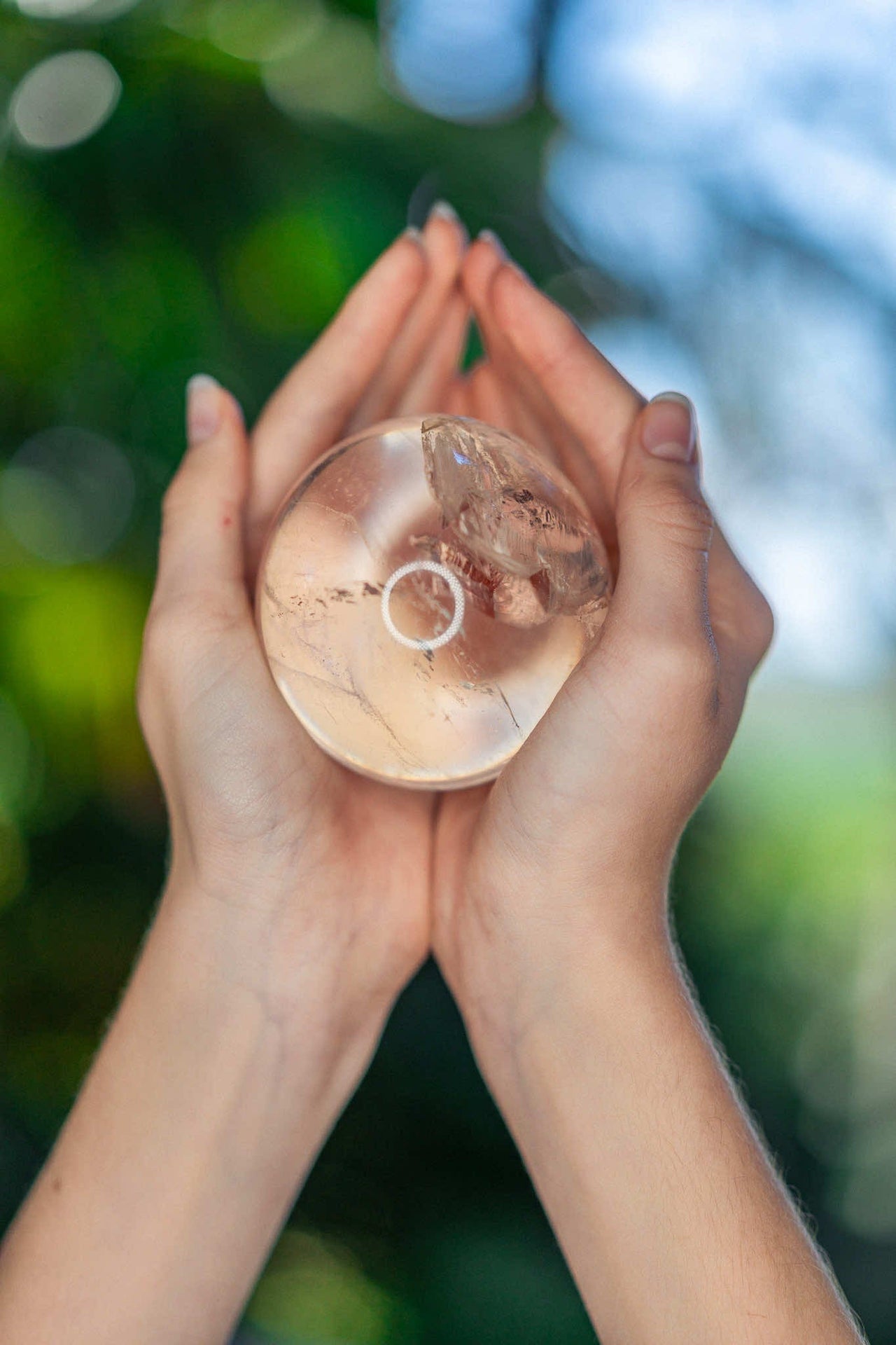 Exquisite Clear Quartz Sphere