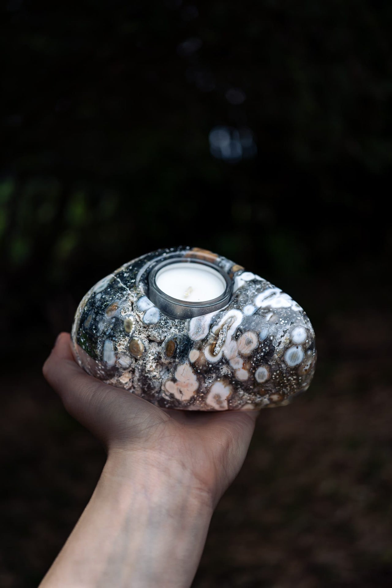 Agate Candle Holder