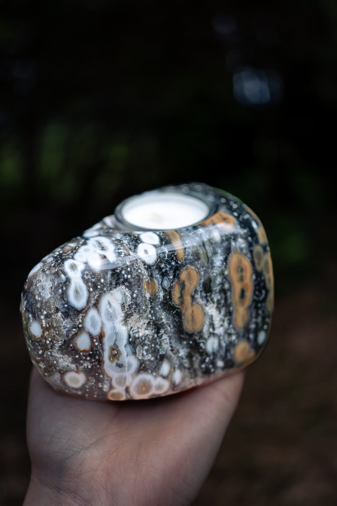 Agate Candle Holder