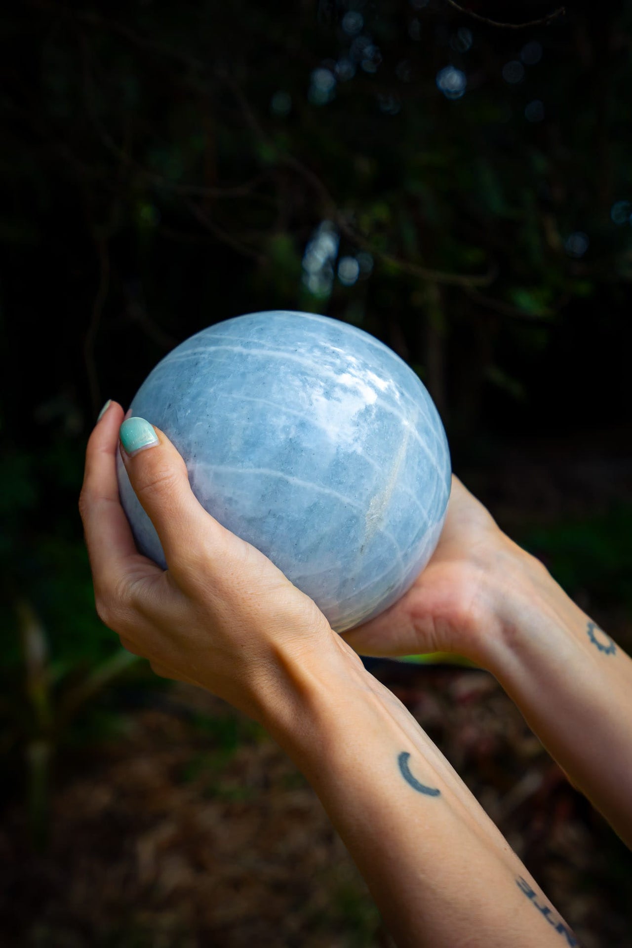 Blue Calcite Sphere