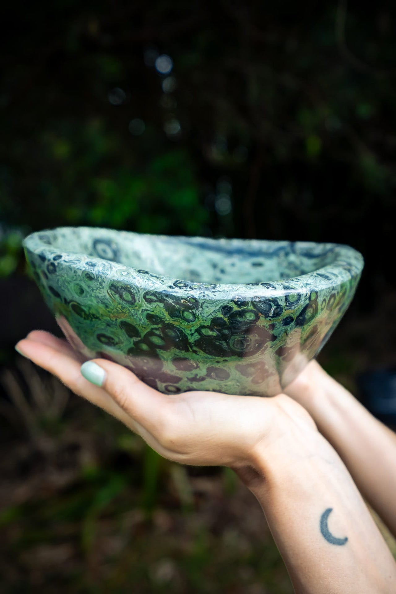 Kambaba Crocodile Jasper Bowl