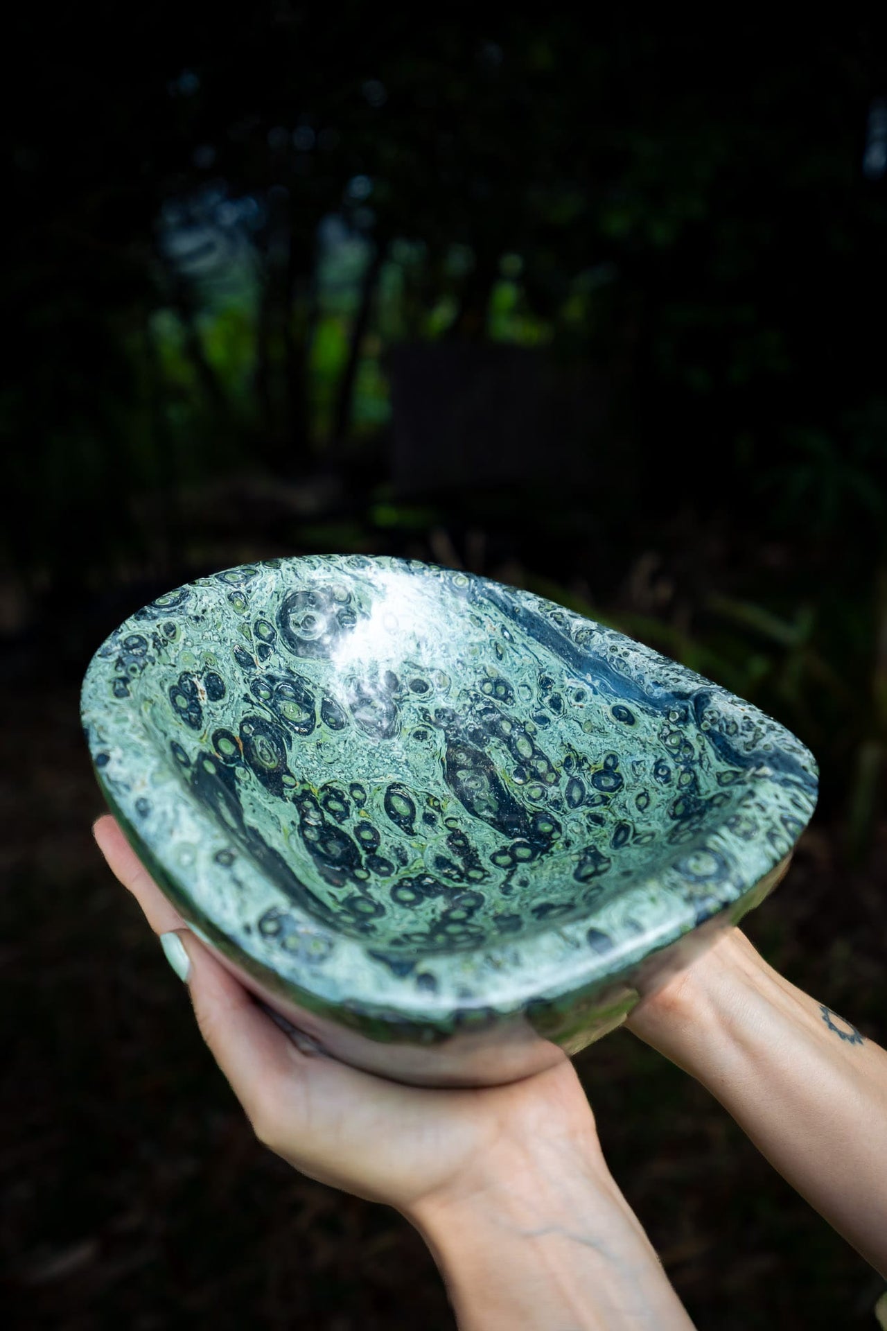 Kambaba Crocodile Jasper Bowl