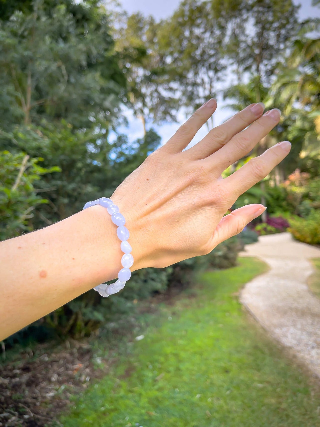 Blue Lace Agate Powerbead Bracelet