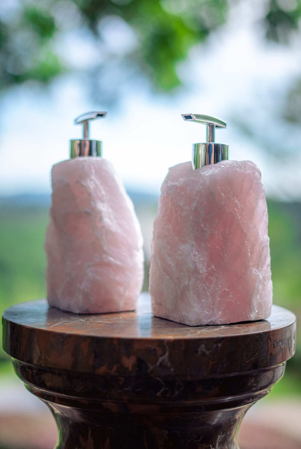 Rose Quartz Soap Dispenser