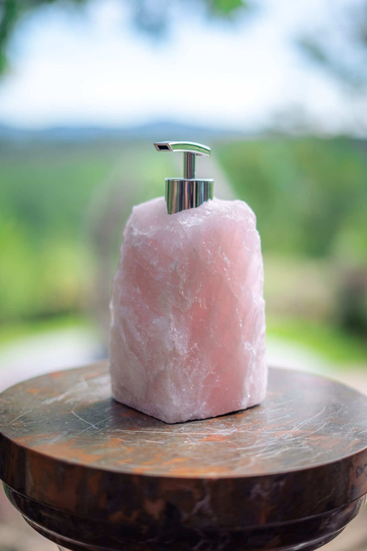 Rose Quartz Soap Dispenser