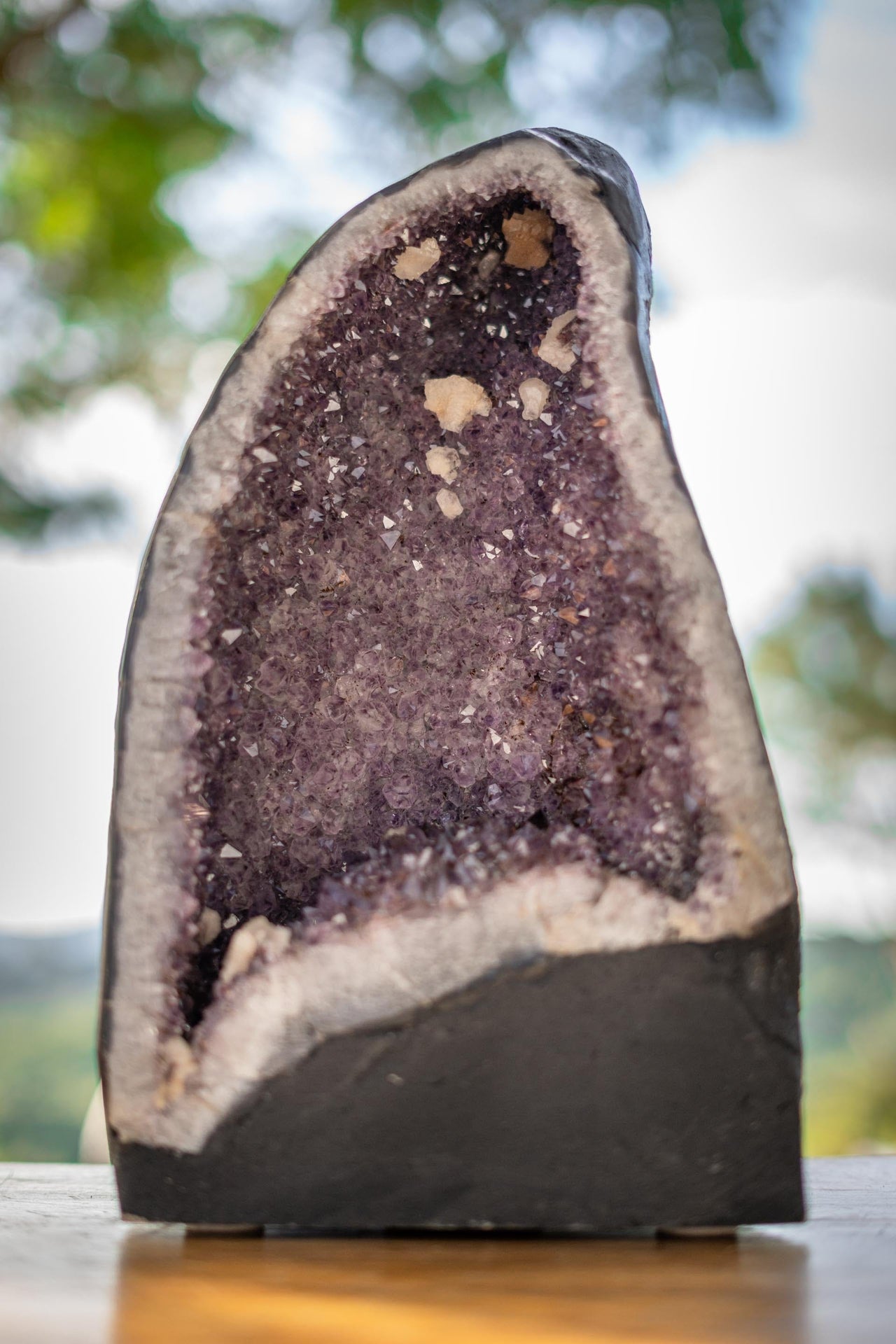 Amethyst Geode with Calcite Sprinkle