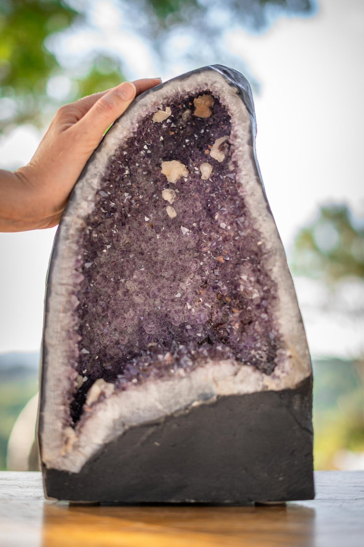 Amethyst Geode with Calcite Sprinkle