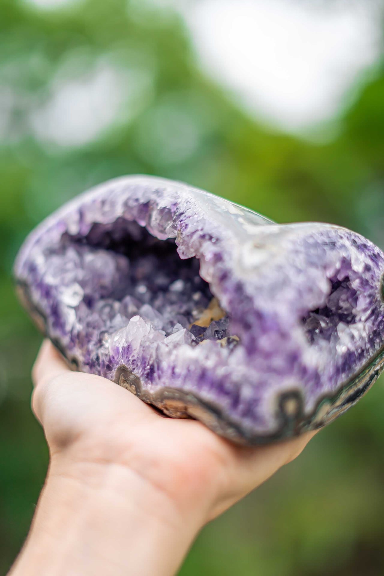 Double-Faced Polished Amethyst Geode