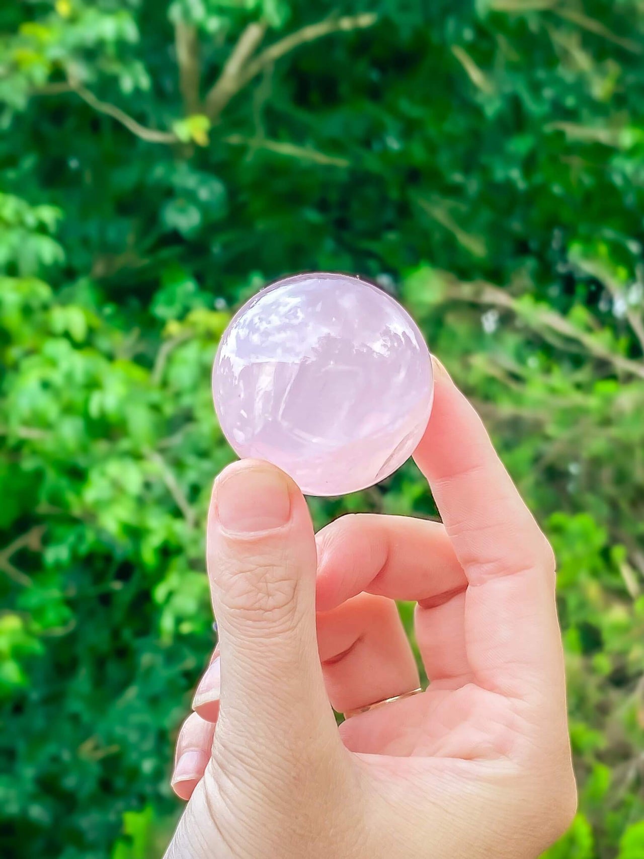 Petite Rose Quartz Sphere