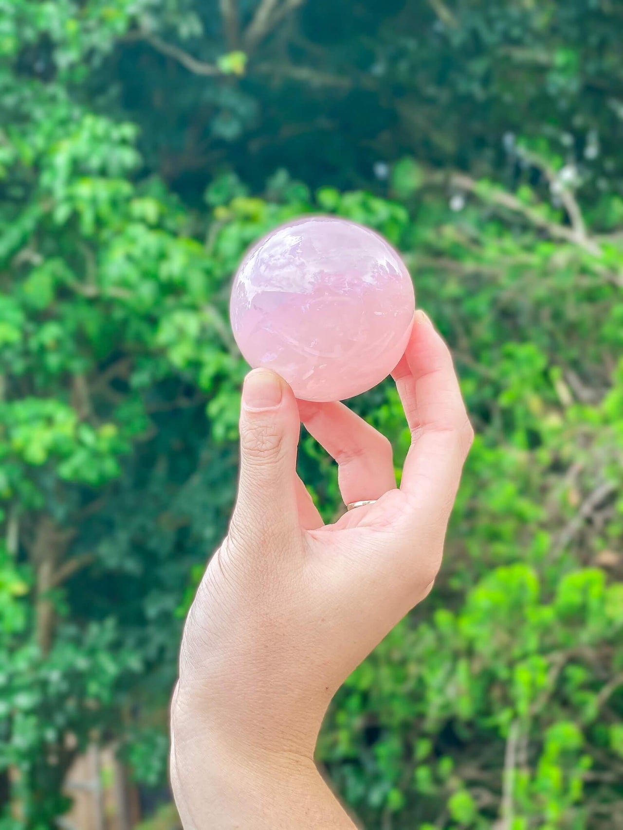 Petite Rose Quartz Sphere