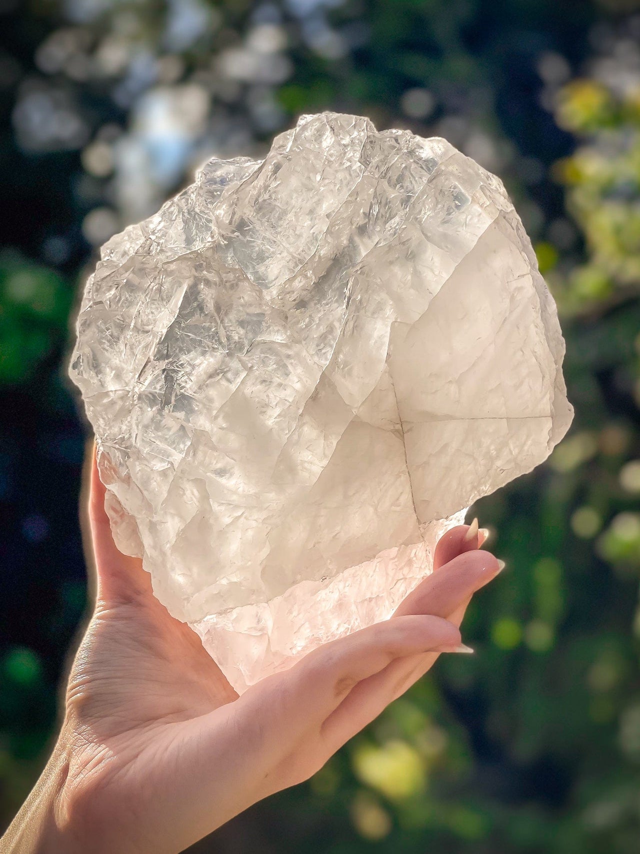 Large Clear Quartz Slice