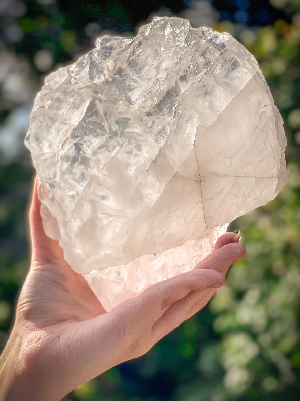 Large Clear Quartz Slice