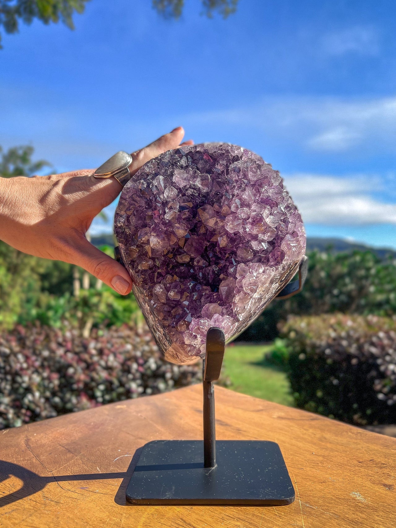 Divine Amethyst Cluster with Stand