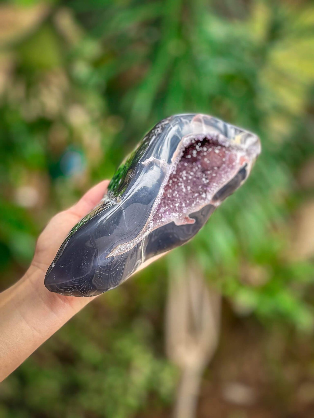 Pink Amethyst Polished Cave