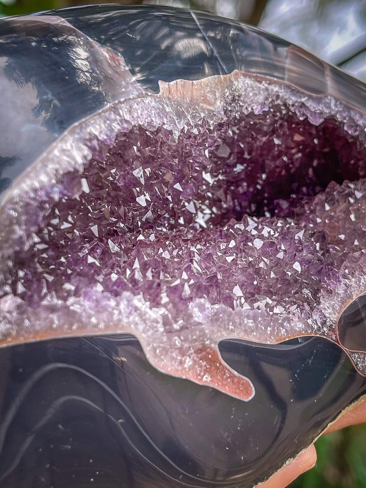 Pink Amethyst Polished Cave