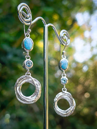 Thumbnail for Turquoise & Blue Topaz Earrings