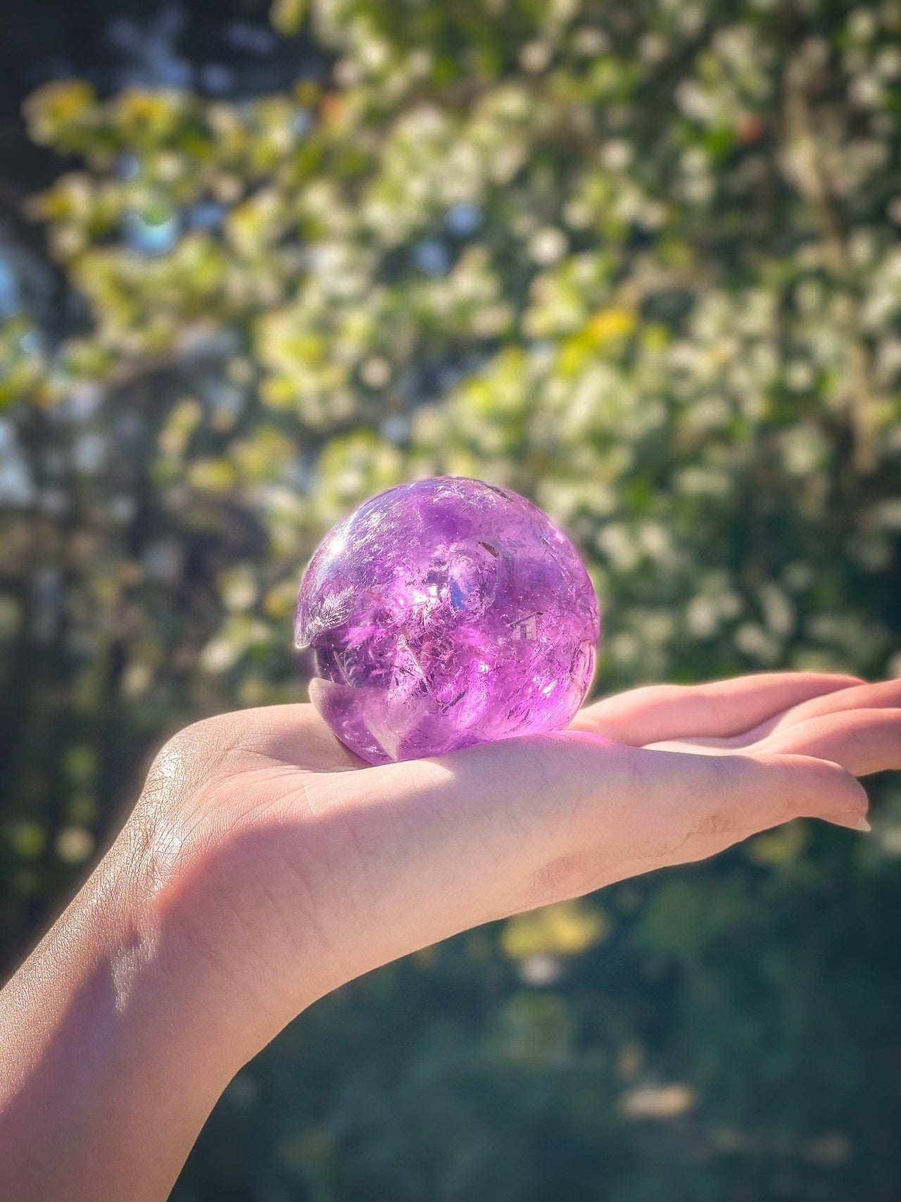 High Grade Purple Amethyst Sphere